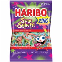 Haribo Zing Sour S'ghetti Gummi Candy Share Size