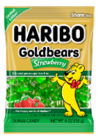 Haribo® Goldbears® Strawberry Gummi Candy Share Size Bag Perspective: Main
