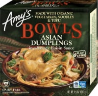 Amy's® Vegan Asian Dumplings in a Savory Hoisin Sauce Bowl Frozen Meal Perspective: Main