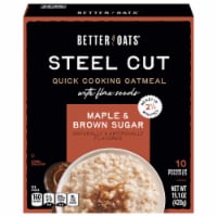 Better Oats® Maple & Brown Sugar Steel Cut Instant Oatmeal with Flax Seeds Perspective: Main
