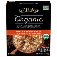 Better Oats Organic Maple & Brown Sugar Instant Multigrain Hot Cereal with Flax