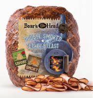 Boar's Head Bold Dry Rubbed Double Smoked Turkey Breast Fresh Sliced Deli Meat Perspective: Main