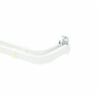 Kenney® Fast Fit™ Easy Install Basic Adjustable Double Curtain Rod - White