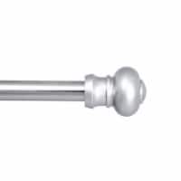 Kenney® Ashby Fast Fit™ Easy Install Adjustable Café Curtain Rod - Satin Silver