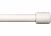 Kenney Manufacturing Company Strafford Round Spring Tension Rod - White