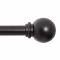 Kenney® Chelsea 5/8" Standard Decorative Window Curtain Rod, 28-48" Black Perspective: Main