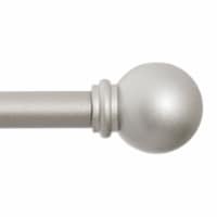 Kenney® Chelsea 5/8" Standard Decorative Window Curtain Rod, 48-86" Brushed Nickel Perspective: Main