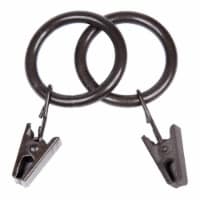 Kenney Manufacturing Company Curtain Rod Clip Rings - Dark Brown