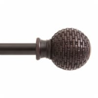 Kenney® Woven Ball 5/8" Standard Decorative Window Curtain Rod - Weathered Brown Perspective: Main