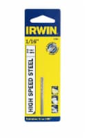 Irwin  1/16 in. x 1-7/8 in. L High Speed Steel Drill Bit