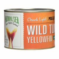 Natural Sea Wild Yellowfin Tuna, Unsalted, Chunk Light - Case of 6 - 66.5 oz.