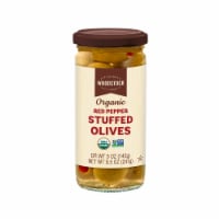 Woodstock® Organic Red Pepper Stuffed Green Olives Perspective: Main