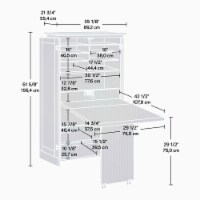 Sauder Harbor View ® Craft and Sewing Armoire with Table Perspective: Main