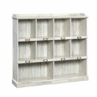 Sauder Barrister Lane Engineered Wood 10-Cubby Bookcase in White Plank