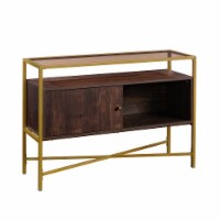 Sauder Harper Heights® Contemporary Glass-Top Accent Storage Table