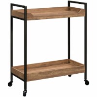 Sauder North Avenue Engineered Wood/Metal Bar Cart in Sindoori Mango