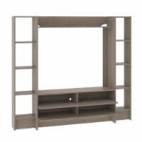 Sauder Beginnings ® Wall System TV Credenza in Silver Sycamore