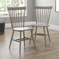 Sauder New Grange Modern Farmhouse Spindle Chairs in Gray