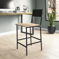 Sauder Boulevard Café Counter Height Stool with Black Faux Leather