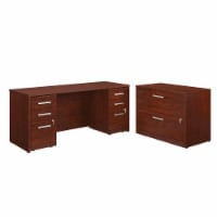 Sauder Affirm 72” x 24 2-File Double Ped Desk/Lat File