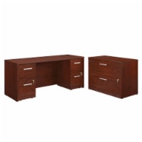 Sauder Affirm 72” x 24 4-File Double Ped Desk/Lat File