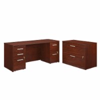 Sauder Affirm 72” x 24 3-File Double Ped Desk/Lat File