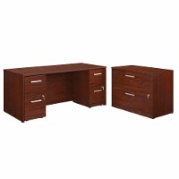 Sauder Affirm 72” x 30 4-File Double Ped Desk/Lat File