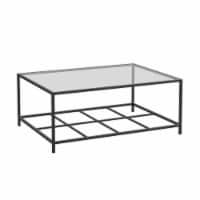 Sauder Carolina Grove® Contemporary Glass Coffee Table in Black