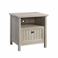 Sauder Costa Night Stand with Drawer in Chalked Chestnut