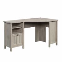 Sauder Costa Corner Computer Desk in Chalked Chestnut