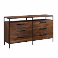 Sauder Nova Loft ® 6-Drawer Bedroom Dresser with Open Shelf