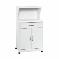 Sauder Select Kitchen Cart for Microwave in Soft White