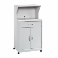 Sauder Select Microwave Kitchen Cart in Modern Grey