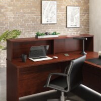 Sauder Affirm Reception Desktop Hutch in Classic Cherry