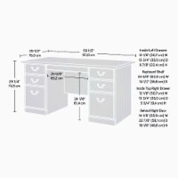 Sauder heritage hill clearance computer credenza