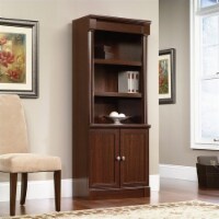 Palladia Library Bookcase with Doors in Cherry - Sauder