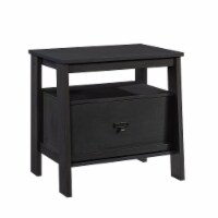 Sauder Trestle ® 1-Drawer Night Stand in Raven Oak