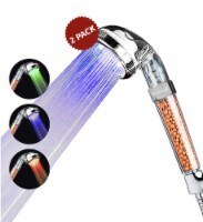 2-PACK Renewgoo LED Color-changing Shower Head High Pressure Filter with Lights