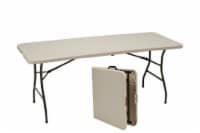 Sudden Solution Centerfold Utility Table - Cream/Mocha