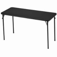 Sudden Comfort Vinyl Rectangular Folding Table - Black Lace