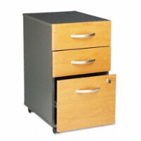 Bush WC72453SU Series C 3-Drawer Mobile Pedestal File- 28-1/8'' High- Graphite GY/Medium Cher