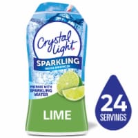 Crystal Light Lime Naturally Flavored Sparkling Water Enhancer Drink Mix, Bottle Perspective: Main