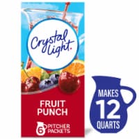 Crystal Light Fruit Punch Sugar Free Caffeine Free Powder Drink Mix Pitcher Packets