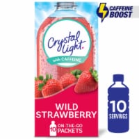 Crystal Light Wild Strawberry Powdered Drink Mix with Caffeine On the Go Packets