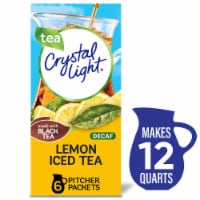 Crystal Light Decaf Lemon Iced Tea Sugar Free Powder Drink Mix Pitcher Packets