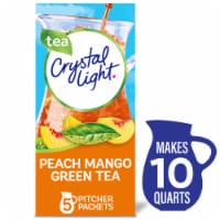Crystal Light Peach Mango Green Tea Sugar Free Powder Drink Mix Pitcher Packets