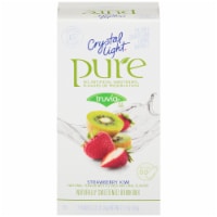 Crystal Light Pure Strawberry Kiwi Naturally Sweetened Drink Mix Packets Perspective: Main