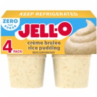 Jell-O Creme Brulee Sugar Free Rice Pudding Cups Snack Perspective: Main