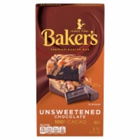 Baker's Unsweetened Chocolate Premium Baking Bar with 100 % Cacao