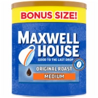 Maxwell House The Original Roast Medium Roast Ground Coffee Bonus Size, Canister Perspective: Main